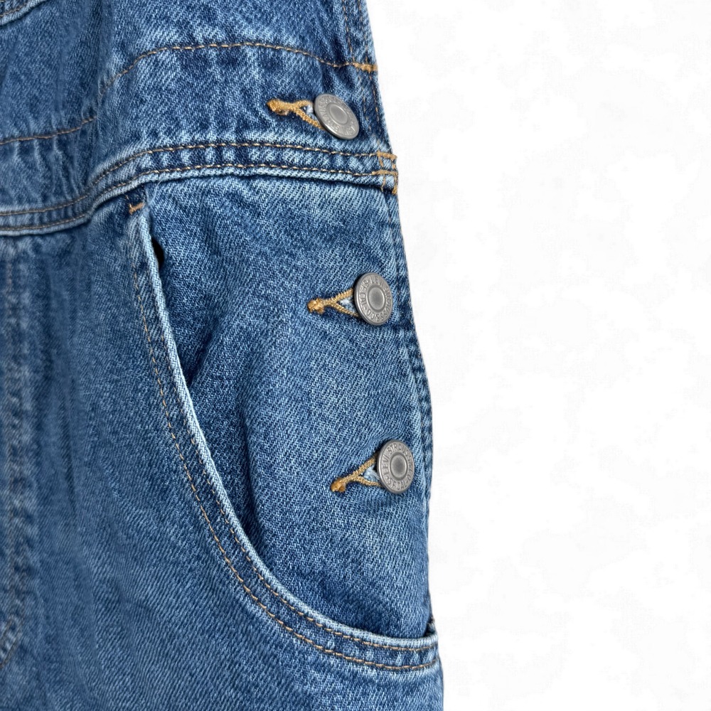 Levi's Blue Jean Shorts Overalls - Picture 5 of 14
